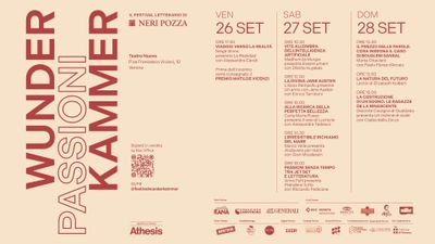 WUNDERKAMMER - PASSIONI: il programma definitivo